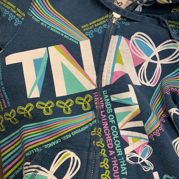 Cozy multicoloured TNA zip-up hoodie! - Picture 6 of 10